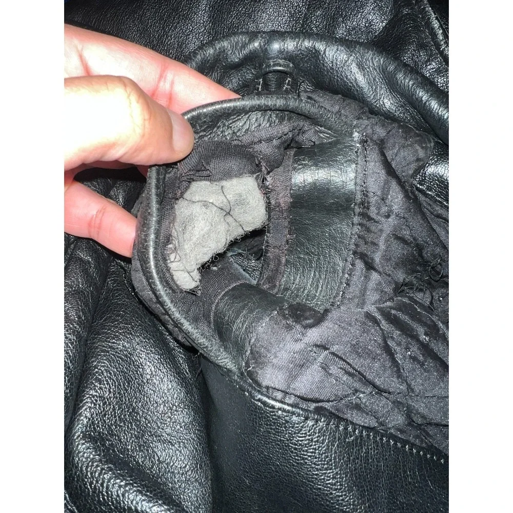 Vintage The Alley Chicago Leather Biker Motorcycle‎ Jacket Size 44 23x23.5 Large